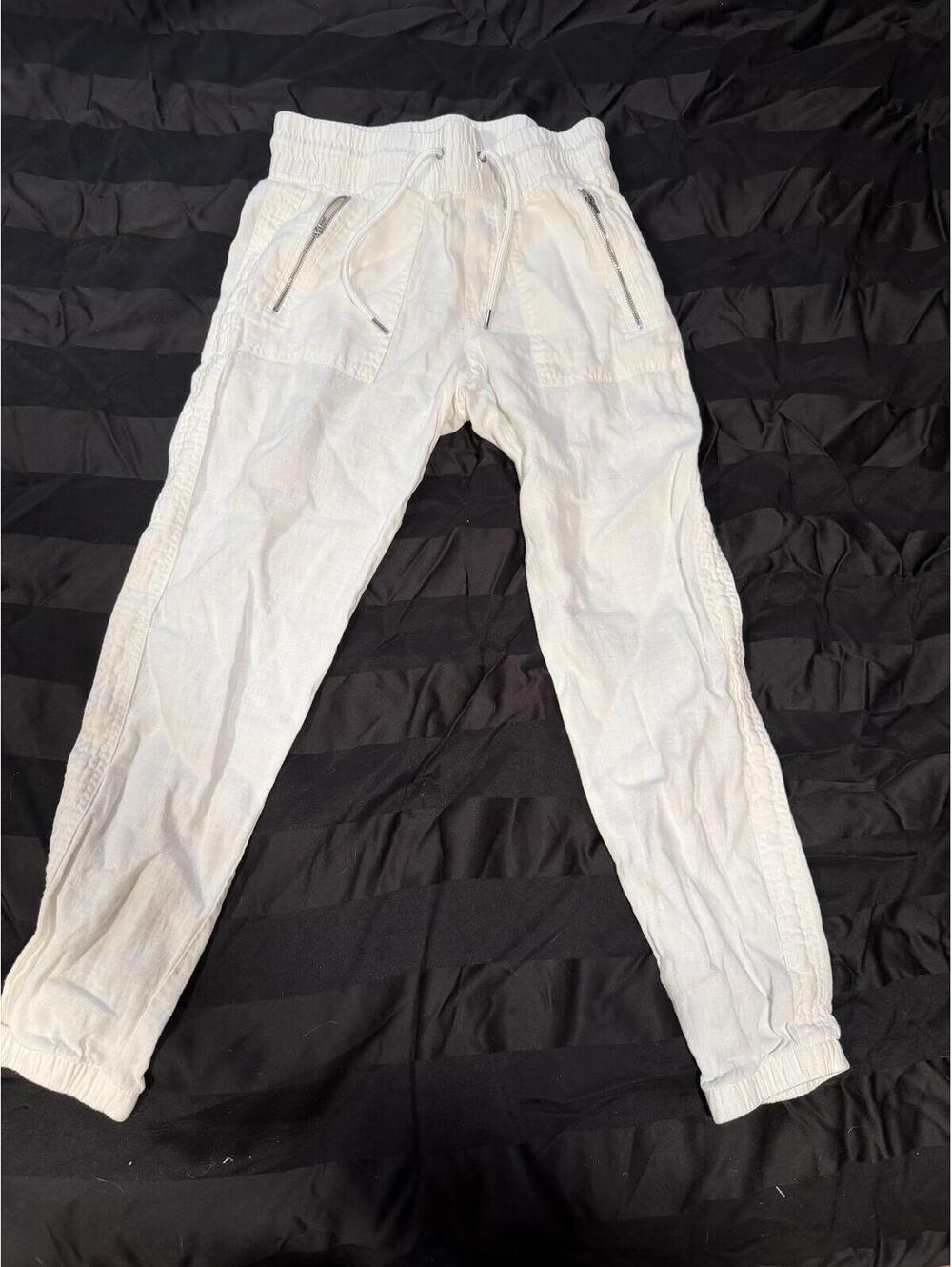 Athleta‎ Cabo Linen Jogger White Beach Pants Womens 2